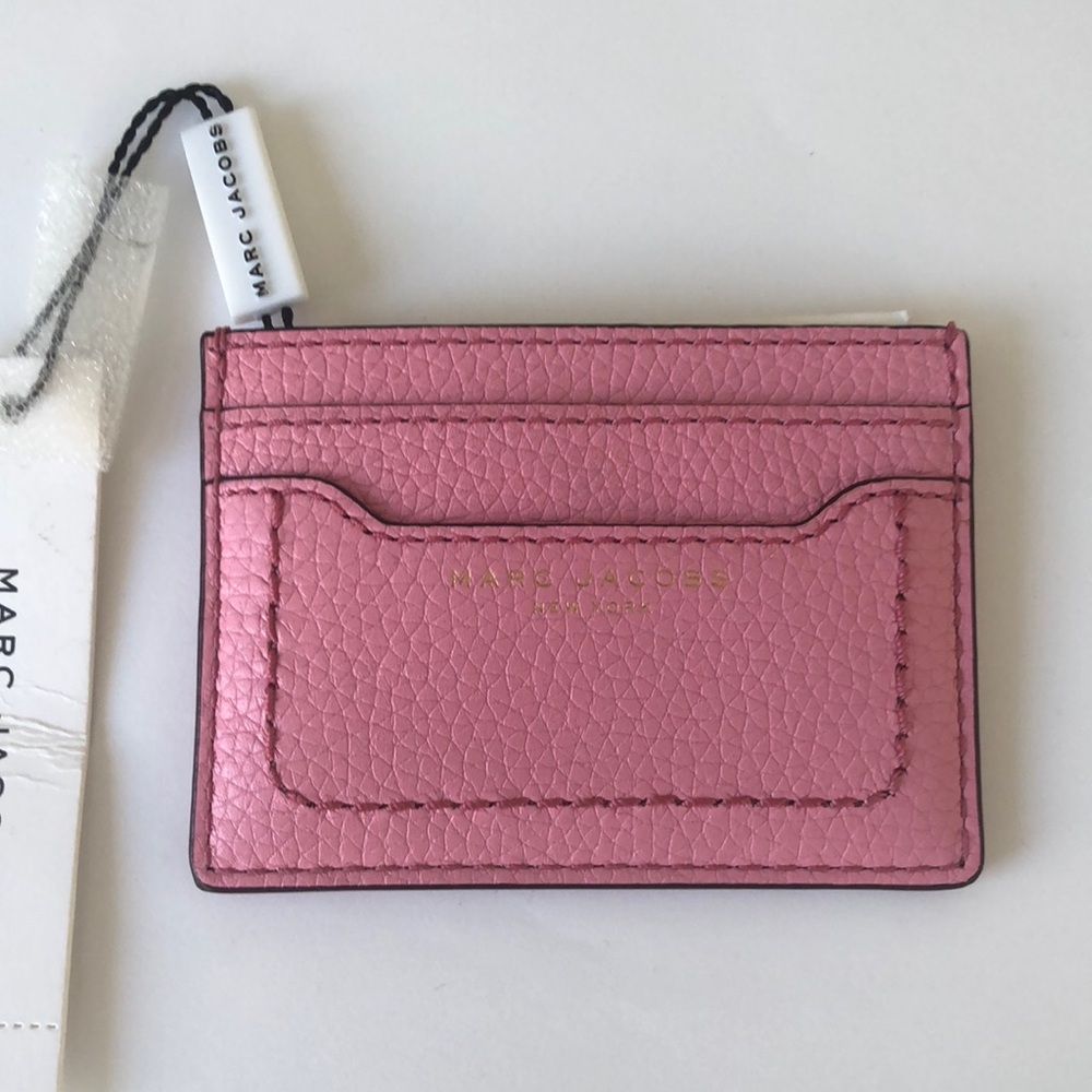 NWT Marc Jacobs Pink Leather Credit Cards Holder/Slim Wallet